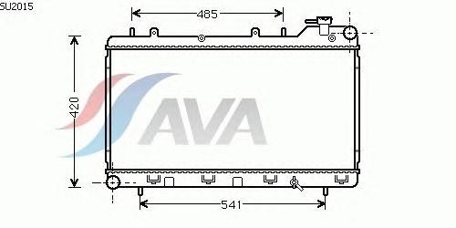 Радиатор, охлаждение двигателя AVA QUALITY COOLING SU2015