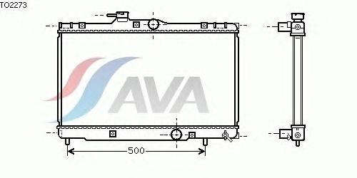 Радиатор, охлаждение двигателя AVA QUALITY COOLING TO2273
