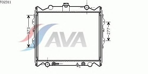 Радиатор, охлаждение двигателя AVA QUALITY COOLING TO2311