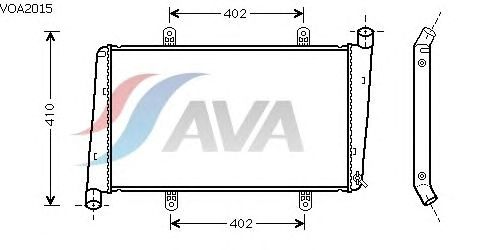 Радиатор, охлаждение двигателя AVA QUALITY COOLING VOA2015
