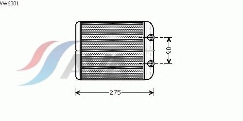 Радиатор отопителя AVA QUALITY COOLING VW6301