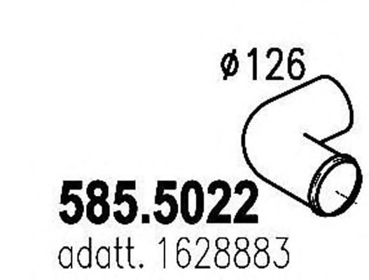 Труба выхлопного газа ASSO 585.5022