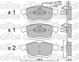 Тормозные колодки CIFAM 822-824-0