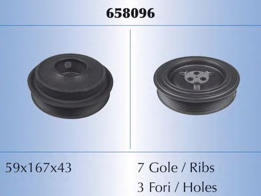 Шкив коленвала MALO 658096