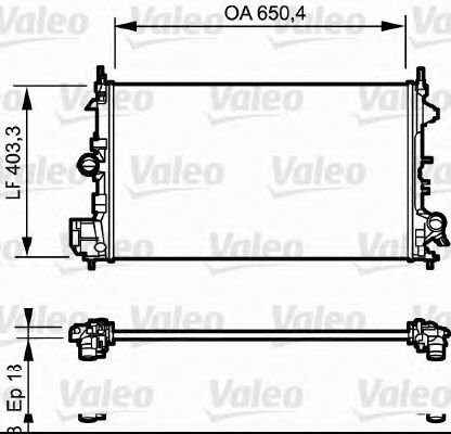 Радиатор, охлаждение двигателя VALEO 734981