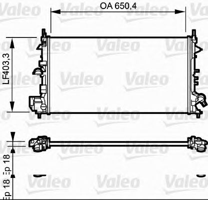 Радиатор, охлаждение двигателя VALEO 734982