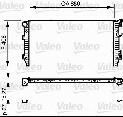 Радиатор, охлаждение двигателя VALEO 735133