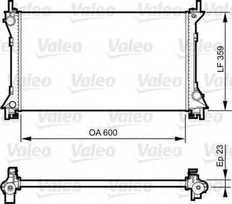 Радиатор, охлаждение двигателя VALEO 732962