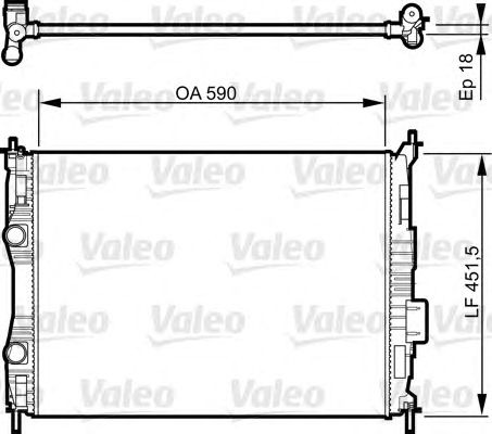 Радиатор, охлаждение двигателя VALEO 735283