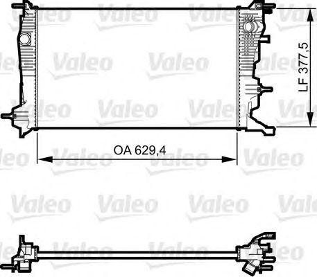 Радиатор, охлаждение двигателя VALEO 735607