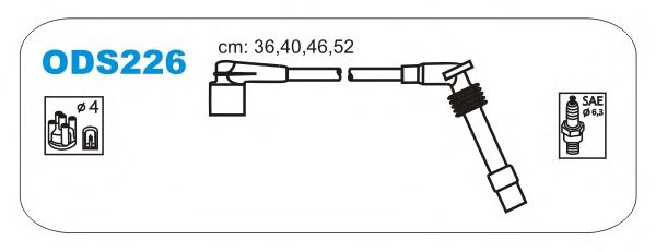 Комплект високовольтних проводів JANMOR ODS226
