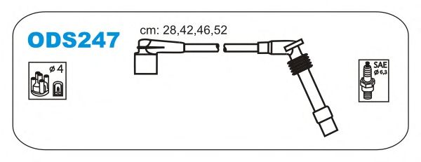 Комплект високовольтних проводів JANMOR ODS247