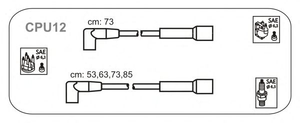 Комплект высоковольтных проводов JANMOR CPU12