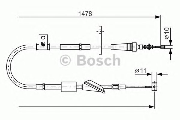 Трос ручника BOSCH 1 987 482 096