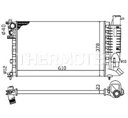 Радиатор, охлаждение двигателя THERMOTEC D7P014TT