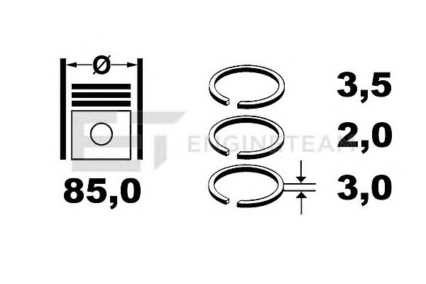 Поршневые кольца ET ENGINETEAM R1003800