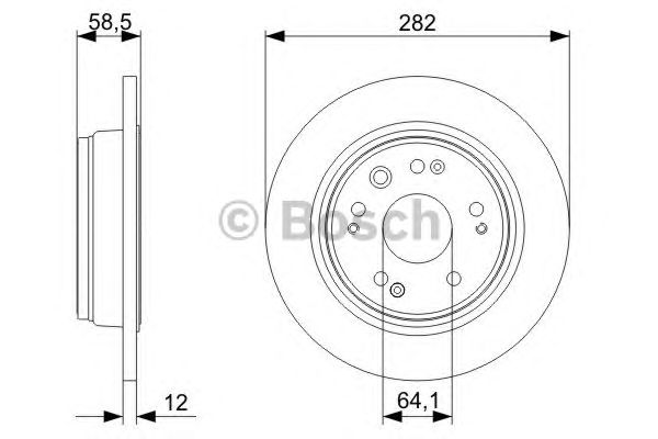 Тормозной диск BOSCH 0 986 479 361