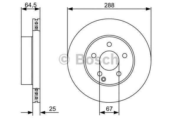 Тормозной диск BOSCH 0 986 479 406