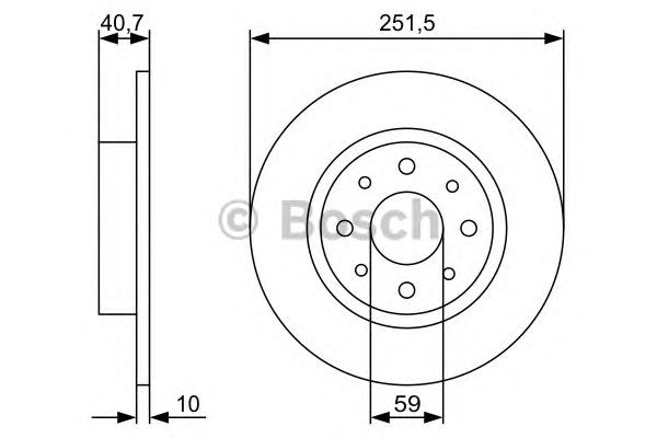 Тормозной диск BOSCH 0 986 479 502