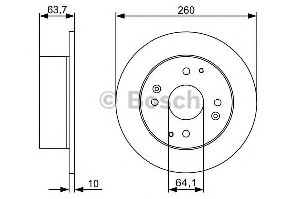 Тормозной диск BOSCH 0 986 479 504