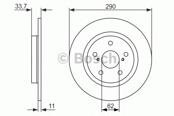 Тормозной диск BOSCH 0 986 479 656