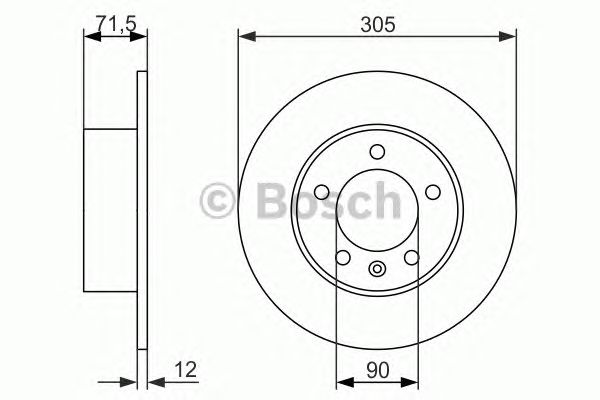 Гальмівний диск BOSCH 0 986 479 717