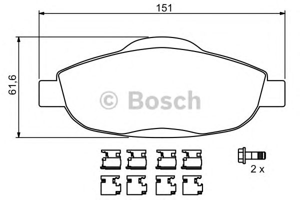 Тормозные колодки BOSCH 0 986 494 261