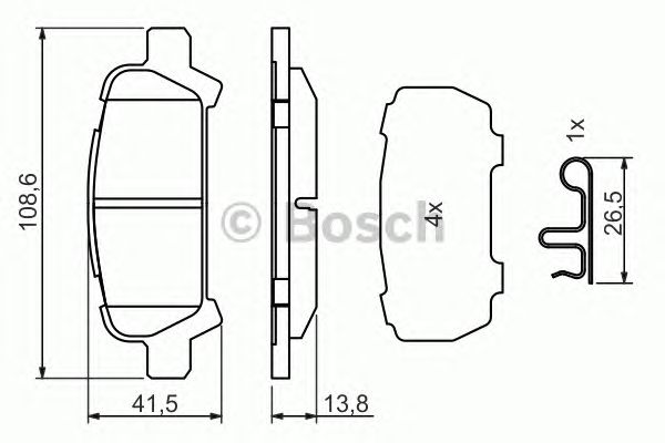 Тормозные колодки BOSCH 0 986 494 445