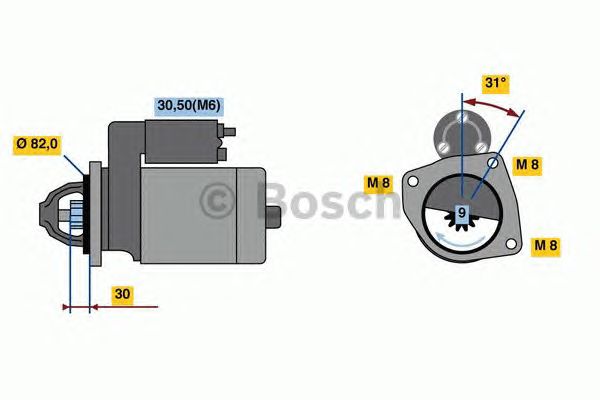 Стартер BOSCH 0 001 109 371