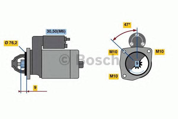 Стартер BOSCH 0 001 109 389