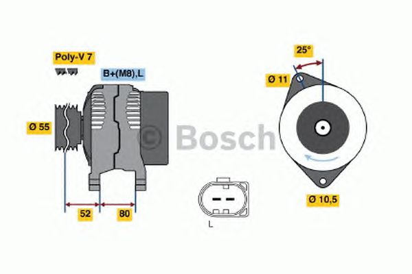Генератор BOSCH 0 124 525 130