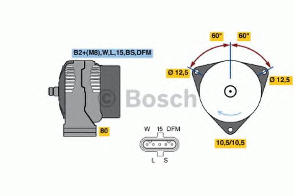 Генератор BOSCH 0 124 555 032