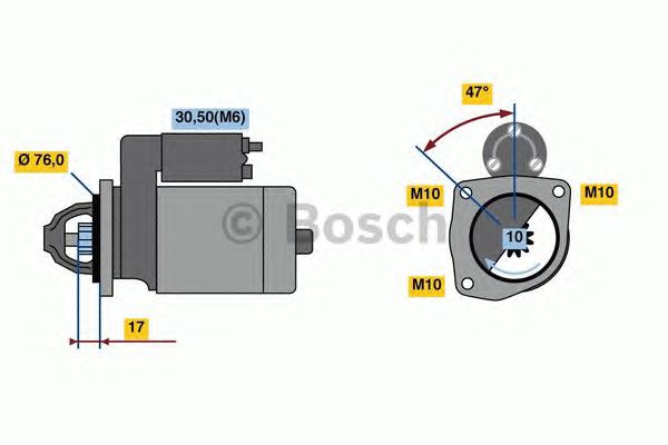 Стартер BOSCH 0 986 022 840