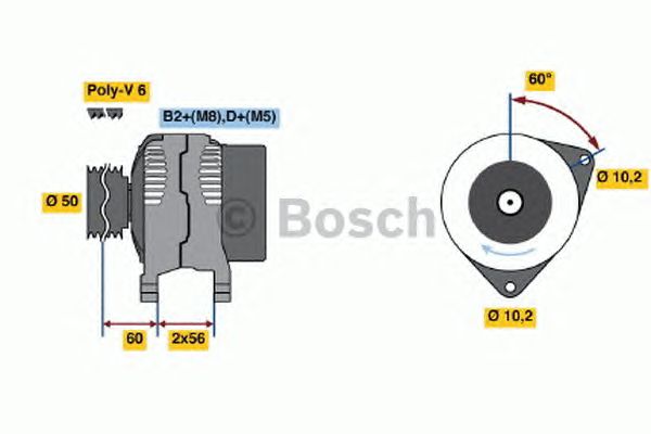 Генератор BOSCH 0 986 041 250
