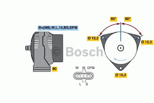 Генератор BOSCH 0 986 046 590