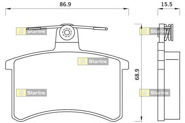 Тормозные колодки STARLINE BD S078