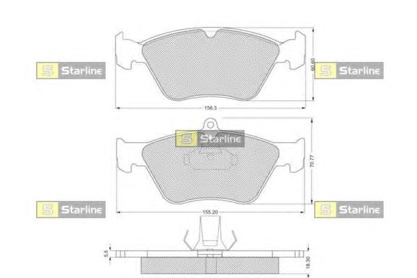 Тормозные колодки STARLINE BD S192