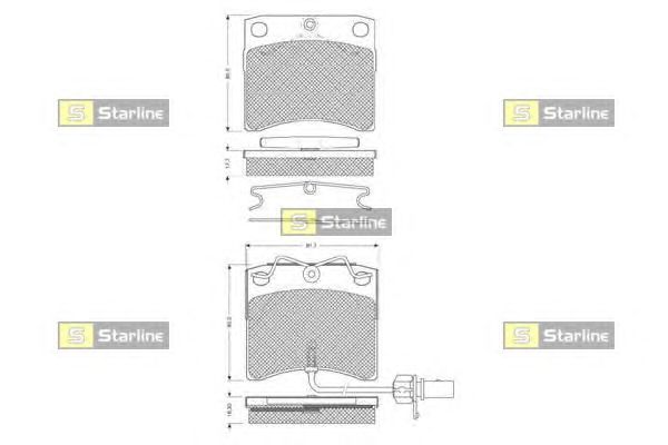 Тормозные колодки STARLINE BD S305