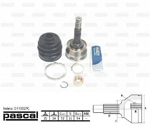 Комплект ШРУСов PASCAL G11002PC