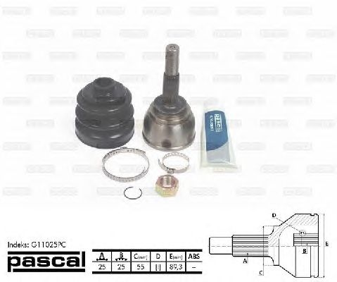 Комплект ШРУСов PASCAL G11025PC