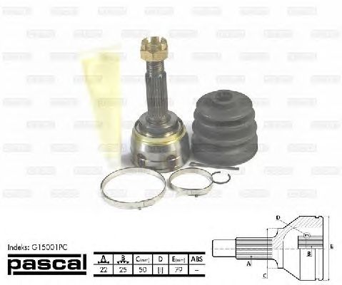 Комплект ШРУСов PASCAL G15001PC