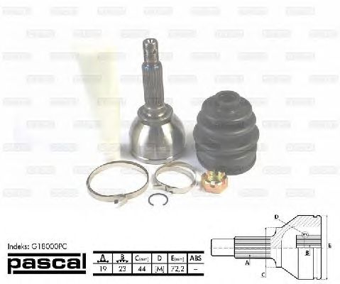 Комплект ШРУСов PASCAL G18000PC