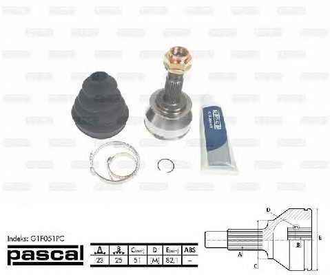 Комплект ШРУСов PASCAL G1F051PC