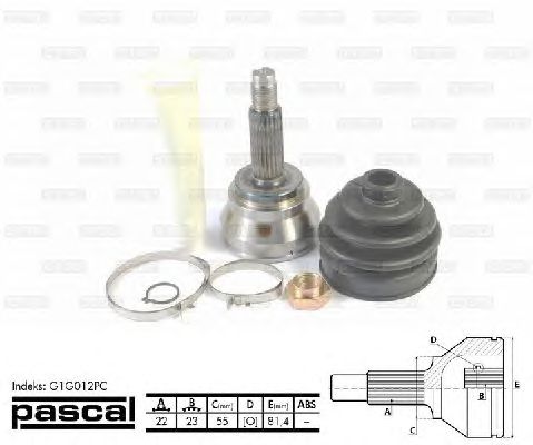 Комплект ШРУСов PASCAL G1G012PC