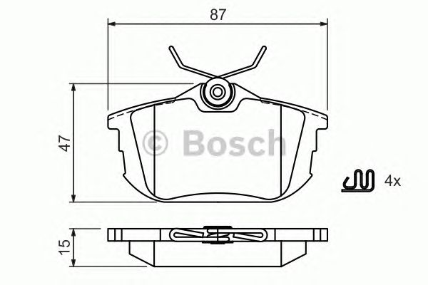 Тормозные колодки BOSCH 0 986 494 506