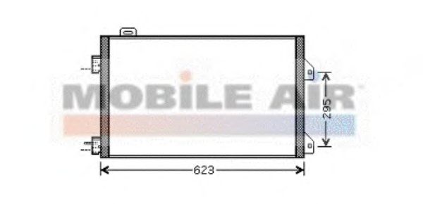 Радиатор кондиционера VAN WEZEL 43005347