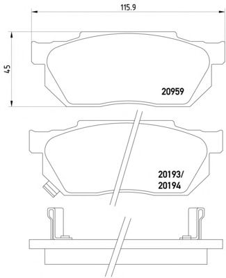 Тормозные колодки TEXTAR 2095902
