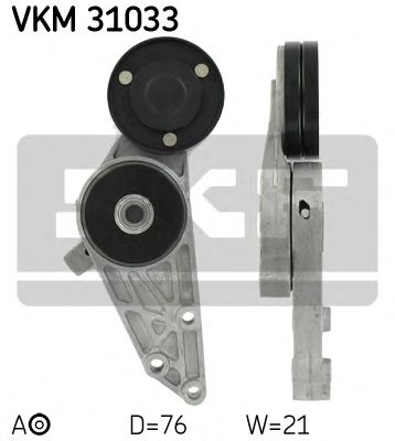 Натяжной ролик поликлинового ремня SKF VKM 31033