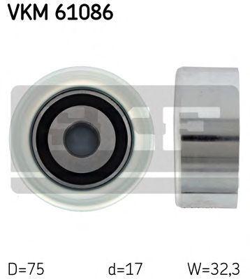 Направляющий / паразитный ролик  поликлинового ремня SKF VKM 61086
