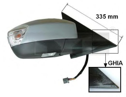 Зеркало заднего вида TYC 310-0120